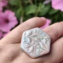 Ręcznie wykonany pierścionek ceramiczny 18