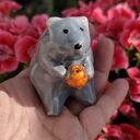 Ceramiczny szop pracz - ręcznie robiona figurka dekoracyjna