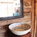 Umywalka Ceramiczna Nablatowa Hafty 31 cm - Wzory Tradycyjnego Folkloru Inspiracją w Twojej Łazience