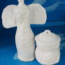 Anielski organizer na biżuterię - praktyczny, ręcznie robiony zestaw ceramiczny
