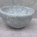 Mini umywalka ceramiczna niebieska nakrapiana - ręcznie lepiona z gliny