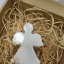 Anioł ceramiczny świąteczny magnes na lodówkę (9 cm)