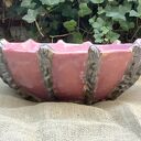 Ceramiczna umywalka nablatowa Jeżowiec w różu (handmade)