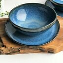Zestaw ceramiczny dla dwojga - 2 talerze i 2 miski