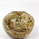 Wazon ceramiczny handmade poLEPIONE - brąz i beż