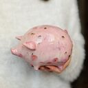 Różowa skarbonka świnka z ceramiki - prezent handmade
