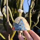 Dzwonek ceramiczny Wolna Chwila - ręcznie lepiony dodatek do ogrodu i na balkon