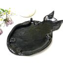 Ceramiczna mydelniczka/spodeczek "Czarny kot", rzemiosło, polskie