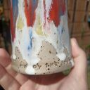 Kubek podróżny Travel Mug z napisem ENJOY THE JOURNEY - ręcznie robiona ceramika