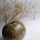 Wazon kula z koprem - ceramika handmade