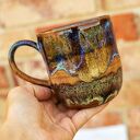 Duży kubek ceramiczny Kora - ręcznie robiony, 500 ml