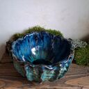 Misa ceramiczna - Ciemna muszla, ręcznie lepiona (19 cm) - pomysł na prezent
