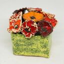 Kwiaty ceramiczne Flower Box S - komplet 9 sztuk w zielonym boxie