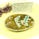 Mydelniczka ceramiczna "Słoneczny dzień" - ręcznie robiona z odpływem