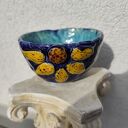 Miseczka ceramiczna na orzeszki z urocza żabką - rękodzieło