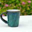 Na zamówienie: duży kubek ceramiczny z koniem 400 ml - black smaragd (szmaragdowy)