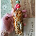 Sowa płomykówka - wisząca dekoracja z ceramiki handmade