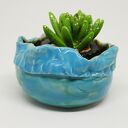 CERAMICZNA DONICZKA wys. 8 cm śred. 10 cm HANDMADE ozdoba prezent