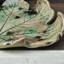 Ceramiczny liść klonu (c912) - ręcznie robiona patera na biżuterię i świece