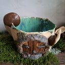 Duży kubek ceramiczny z motywem lasu i drzwi - Leśny