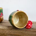 Duży kubek z muchomorem handmade Miodna łąka (ok 500 ml)