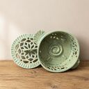 Turkusowa ceramiczna podstawka na spiralę na komary