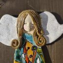Ceramiczny anioł - rękodzieło na Chrzest Święty, Pierwszą Komunię i ślub