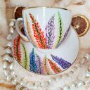 Ręcznie malowany łubin komplet filiżanka 200 ml