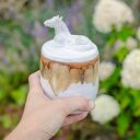 Ceramiczna cukiernica z koniem Biała Tundra - rękodzieło na prezent