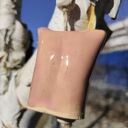 Dzwonek ceramiczny w kształcie kota - handmade do ogrodu i na balkon