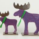 Łoś świąteczny - para figurek z ceramiki handmade
