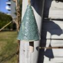 Dzwonek ceramiczny do ogrodu i na balkon - ręcznie robiona dekoracja