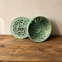 Ceramiczna podstawka na spiralę na komary - turkusowy połysk