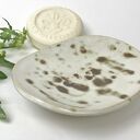 Ceramiczna mydelniczka ręcznie robiona "Rozlana kawa"