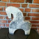 Koń ex machina - ręcznie wykonana rzeźba ceramiczna raku
