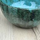 Umywalka ceramiczna z koronką - rękodzieło w stylu rustykalnym boho i japandi