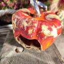 Dynia ceramiczna halloweenowa - ręcznie robiony lampion do domu