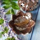 Ażurowa dynia - szkatułka ceramiczna na biżuterię