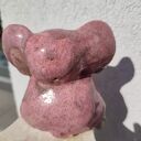 Różowy słoń ceramiczny na biżuterię - ręcznie wykonana figurka