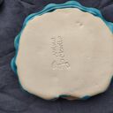 Zielony ceramiczny pojemnik na świeczkę lub biżuterię - rękodzieło 