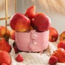 Różowa miseczka śniadaniowa ceramiczna z misiami - Rękodzieło - Lamabo