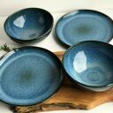 Zestaw ceramiczny dla dwojga - 2 talerze i 2 miski