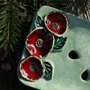 Mydelniczka ceramiczna Maki - turkusowa z odpływem