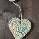 Ceramiczne serce - zawieszka handmade w stylu „Wolna Chwila”