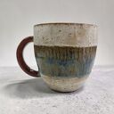 Duży ceramiczny kubek 450 ml na herbatę - ręcznie dekorowany