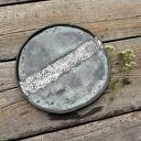 Podstawka na drobiazgi - czarny ceramiczny talerzyk ręcznie robiony (21 cm)