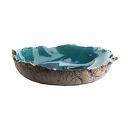 Ręcznie robiona patera ceramiczna - misa z jasnej gliny