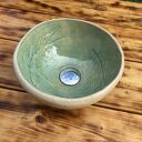 Dekoracyjna umywalka ceramiczna Zielony Cyprys