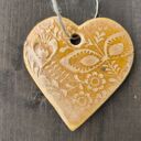Serce ceramiczne - zawieszka handmade Wolna Chwila