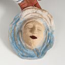 Ceramiczna rzeźba ścienna Twarz - dekoracja na ścianę z szamotu